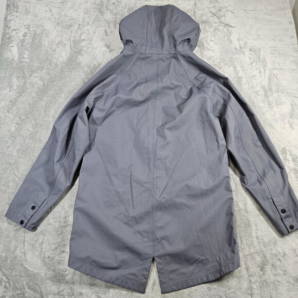 Baro Jacket Mens Small Gray The Brockton Waterproof Lightweight Rain Gorp Parka - Picture 12 of 15